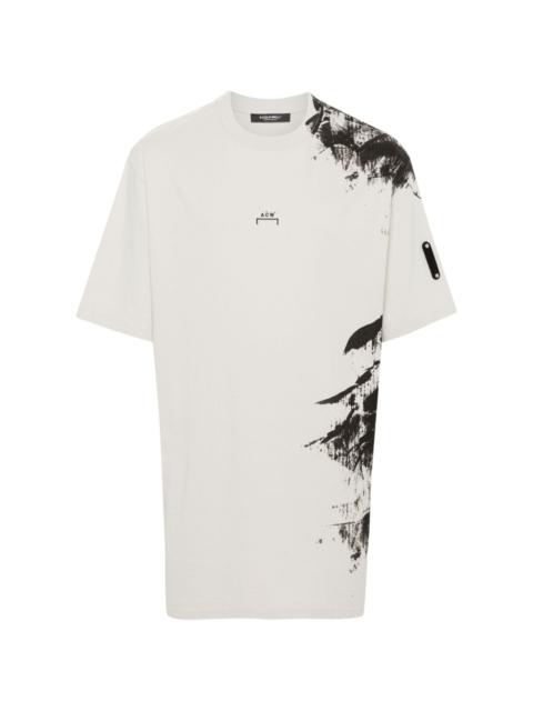 A-COLD-WALL* painterly-print cotton T-shirt