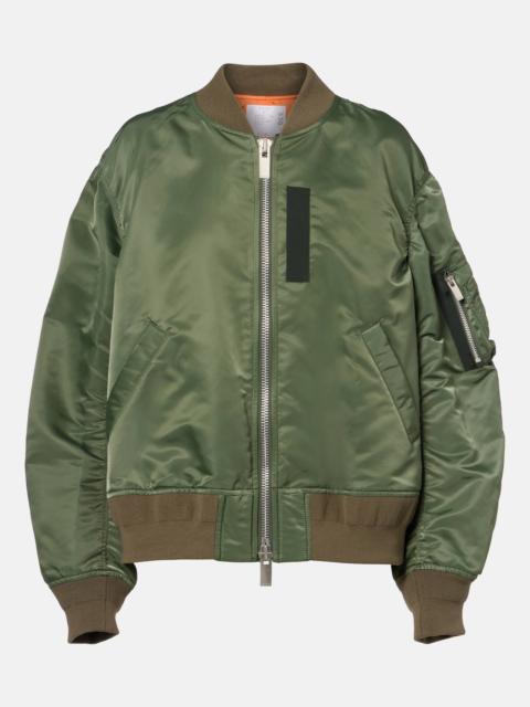 sacai Technical twill bomber jacket