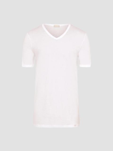 HANRO Men's Cotton V-Neck T-Shirt - White