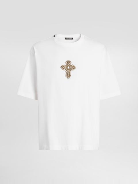 Dolce & Gabbana Cotton T-shirt with fine patch