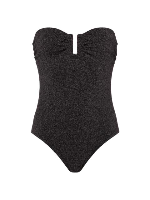 ERES Women's Scintillant Glitter Bustier One-Piece Swimsuit - Noir Lurex