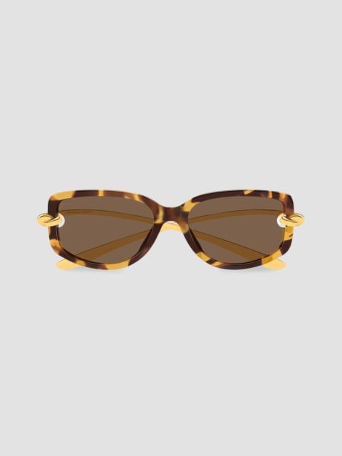 Bottega Veneta Women's Knot 59MM Rectangular Sunglasses - Havana