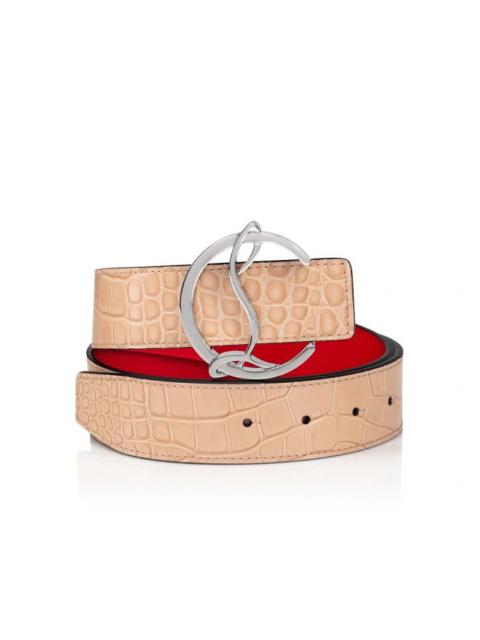 Christian Louboutin Cl Logo Belt Woman Nude