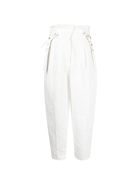 cropped paperbag trousers