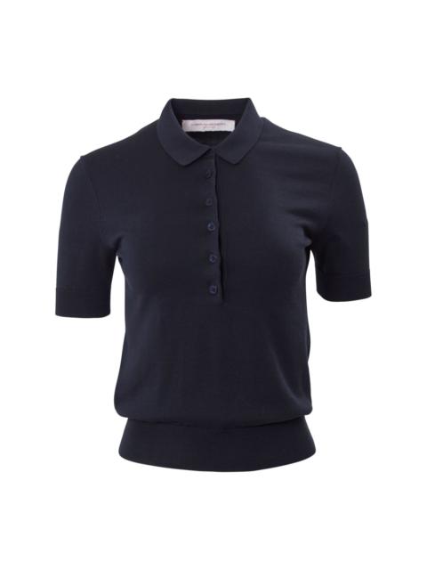 CAROLINA HERRERA silk-cotton knitted polo shirt