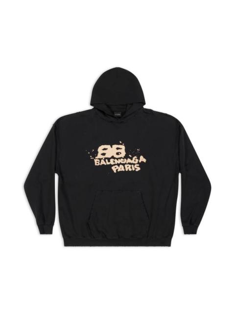 Hand Drawn Bb Icon Hoodie Large Fit in Black