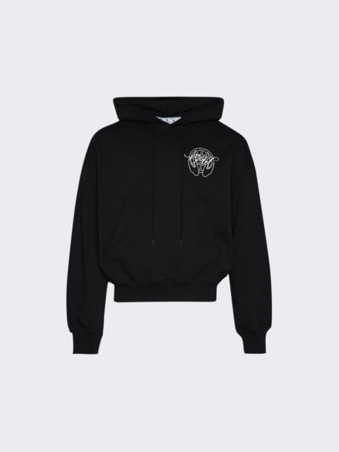 Off-White Boxy Hand Arrow Print Hoodie Black