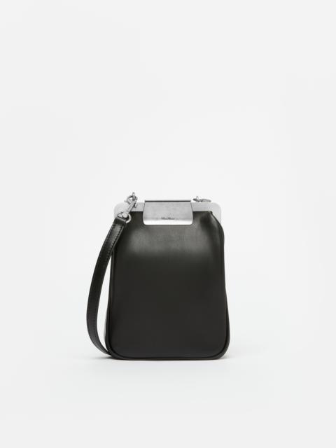 Max Mara MAXMARACLASPVS Vertical leather shoulder bag, small