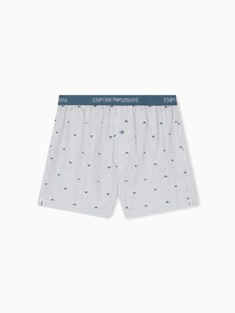 EMPORIO ARMANI BOXERS WITH JACQUARD LOGO PATTERN