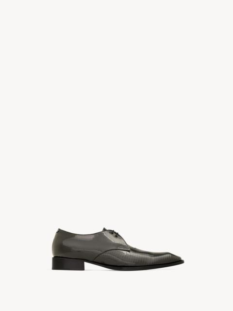 SAINT LAURENT CONNOR DERBIES IN LIZARD AND TPU