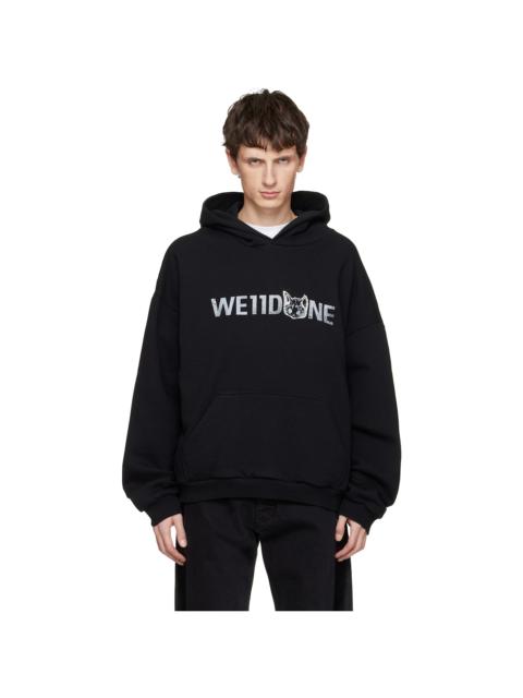 We11done Black Amber Logo Hoodie