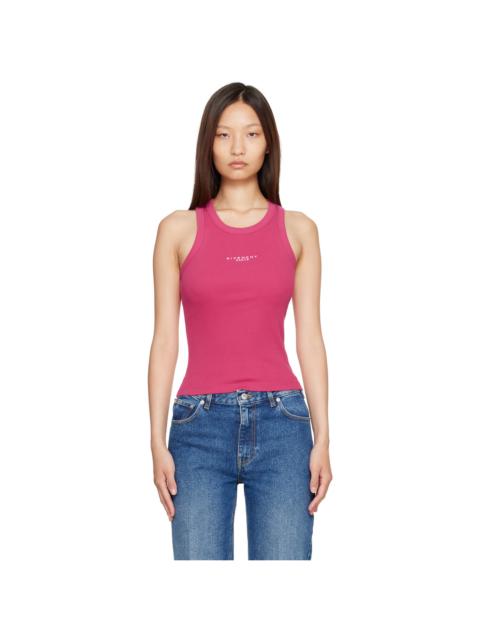 Givenchy Pink Slim Fit 'Givenchy Paris' Tank Top