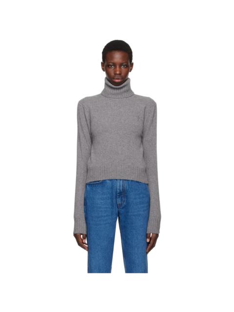 AMI Paris Gray Tonal Ami de Cœur Turtleneck