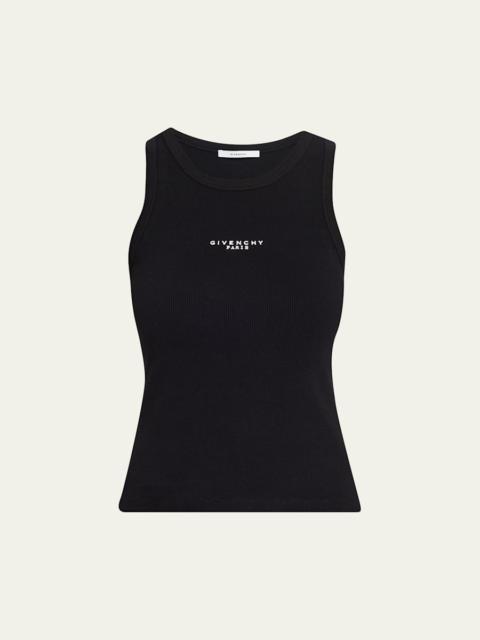 Givenchy Logo Ribbed Tank Top