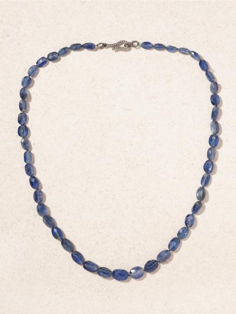 ILEANA MAKRI 18-karat White Gold, Sterling Silver, Kyanite And Diamond Necklace
