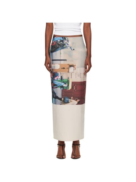 ISSEY MIYAKE Multicolor Street View Midi Skirt