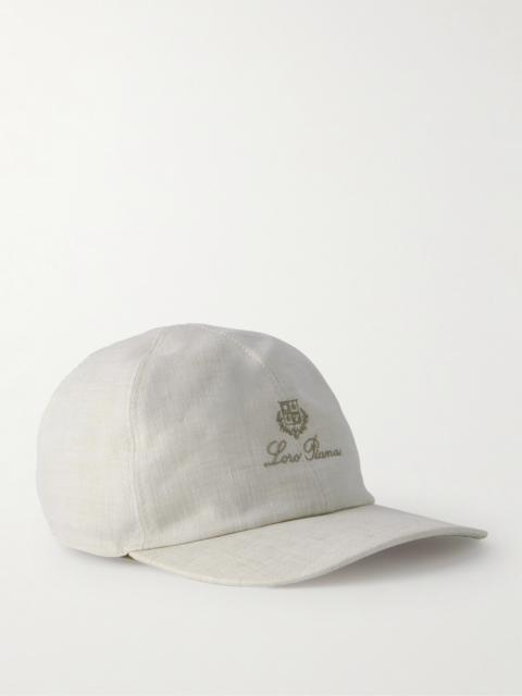 Loro Piana Logo-Embroidered Linen Baseball Cap