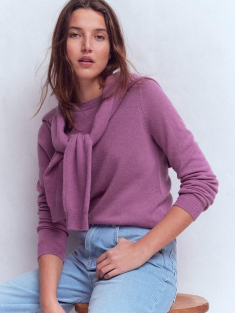 BODEN Eva Cashmere Crew Neck Sweater-Clover Purple