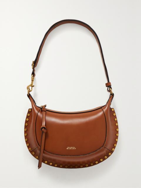 Isabel Marant Oskan Moon studded leather shoulder bag Tan