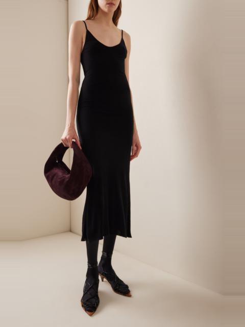 Leesal Knit Midi Slip Dress black