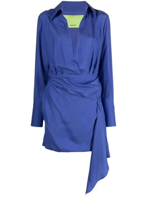GAUGE81 Gravia draped silk shirtdress