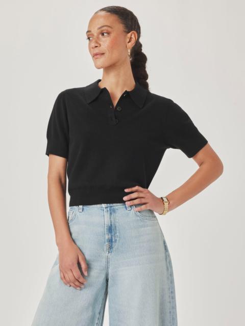 Splendid Christa Polo Short Sleeve Sweater