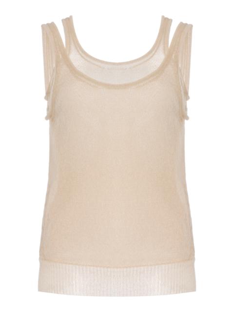 AISLING CAMPS Film Layered Knit Tank Top neutral