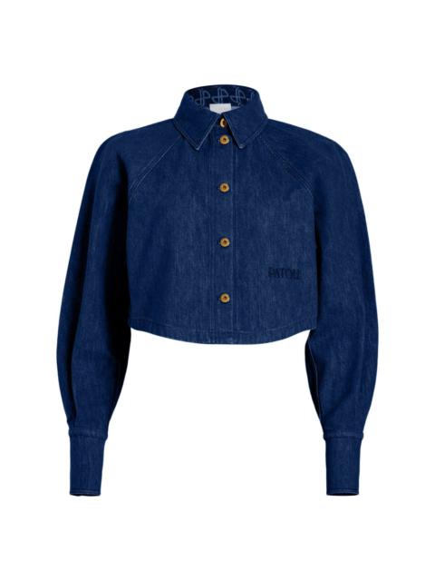 PATOU cropped buttoned denim shirt