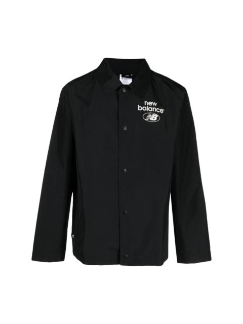 New Balance logo-print shirt jacket