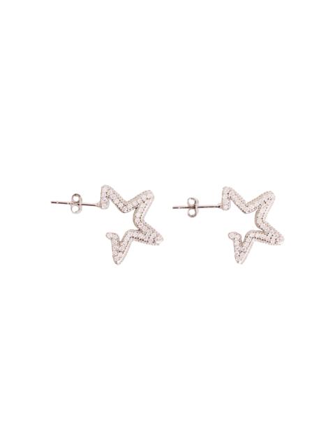 Collina Strada CRYSTAL CLEAR RHINESTONE STAR EARRINGS