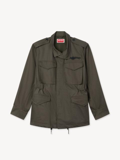 KENZO 'KENZO Paris Emblem' military jacket in herringbone cotton
