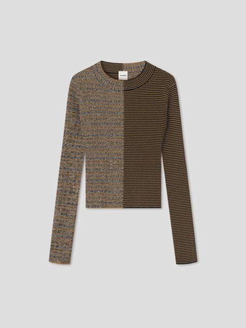 Nanushka Cotton Rib Turtleneck Top