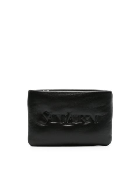 logo-debossed leather wallet