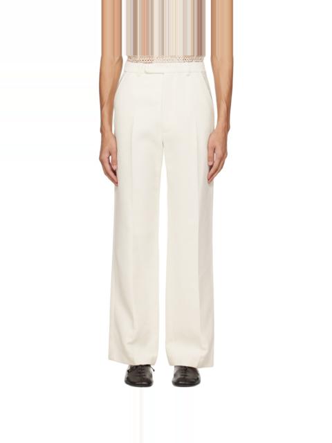 CASABLANCA White Straight-Leg Trousers