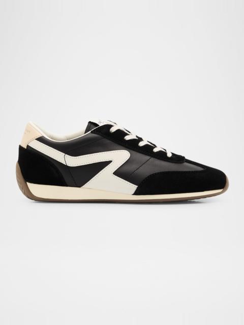 rag & bone Retro 호리호리한 혼합 가죽 운동화