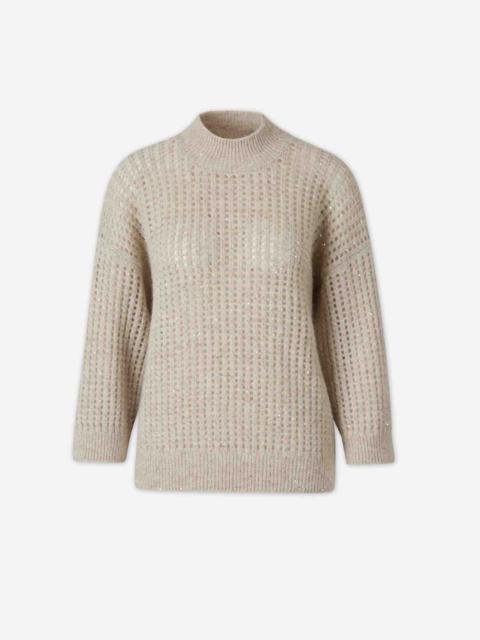 PESERICO OPENWORK SEQUIN SWEATER