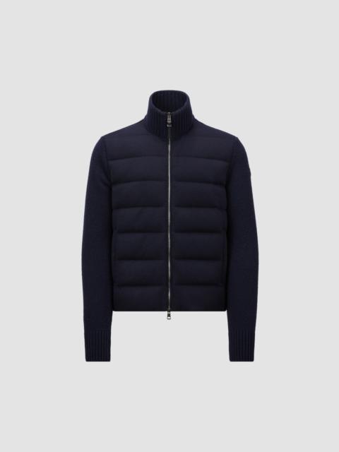 Moncler Wool & Cashmere Padded Zip-Up Cardigan