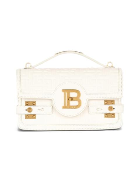 Balmain B-Buzz 24 bag in monogrammed grained leather