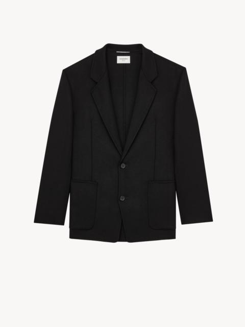 SAINT LAURENT SINGLE-BREASTED JACKET IN FELT