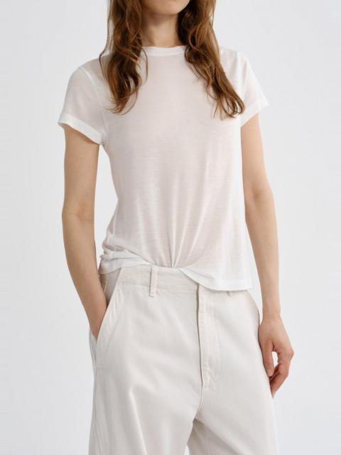 AGOLDE LONG LINE ADINE TEE (TENCEL JERSEY) IN GESSO