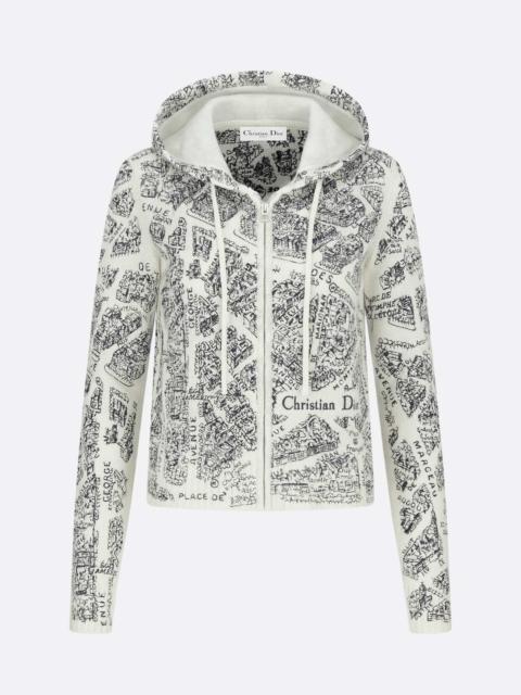 Dior Embroidered Hooded Cardigan