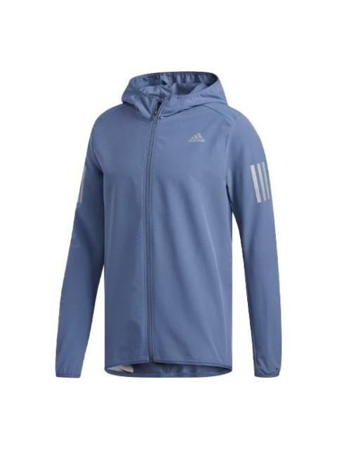 adidas Running Sports Hooded Jacket Blue DQ2539