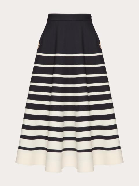 VALENTINO ROOMVIEW CREPE COUTURE MIDI SKIRT