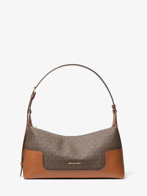 MICHAEL KORS Teddi Medium Signature Logo Slouchy Shoulder Bag