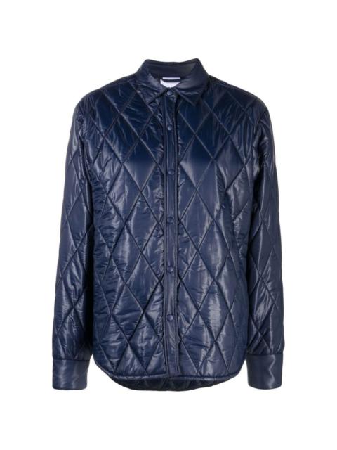 quilted button-up jacket