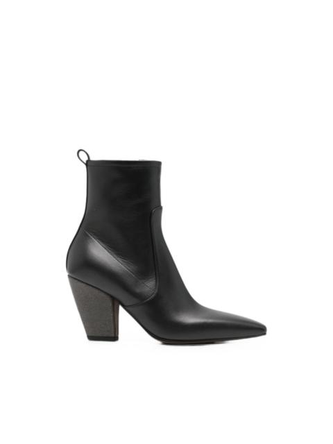 Brunello Cucinelli Monili-embellished pointed-toe boots