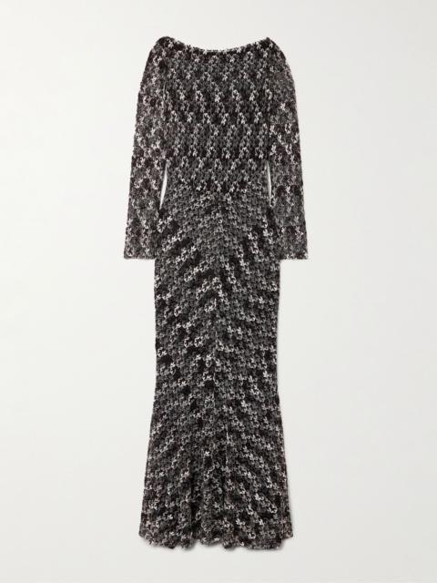 Missoni Metallic crochet-knit maxi dress Black