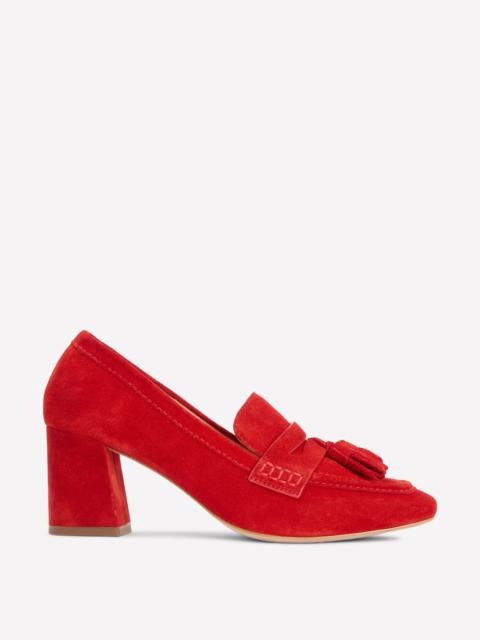 BODEN Sol Block Heeled Penny Loafers-Red