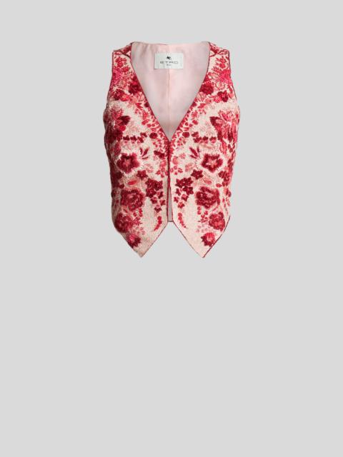 Etro FLORAL EMBROIDERY WAISTCOAT