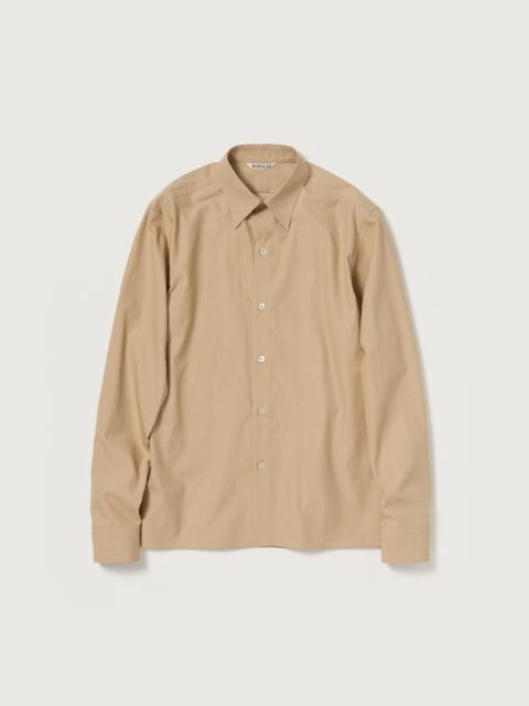 AURALEE WASHED FINX TWILL SLIM SHIRT